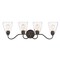 Designers Fountain Foundry 32.88in 4-Light Satin Bronze Industrial Indoor Vanity Light with Clear Glass Shades 90204-SB - alternate 1